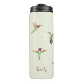 Custom Green Anna's Hummingbird Thermosbecher (Vorderseite)