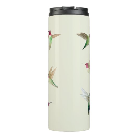 Custom Green Anna's Hummingbird Thermosbecher (Rückseite)