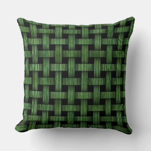 Custom Green Bamboo Muster Woven Pillow Sitzkissen Kissen