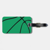 Custom Green Basketball Gepäckanhänger (Rückseite horizontal)