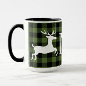 Custom Green Black Buffalo Lumberjack Karo Kariert Tasse (Links)