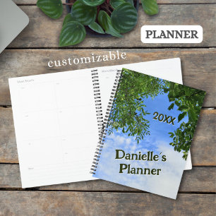 Custom Green Blätter Blue Sky Tree Crown Foto - Planer