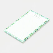 Custom Green Blue Dot Grid Student Geschenkplaner Post-it Klebezettel (angewinkelt)