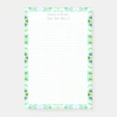 Custom Green Blue Dot Grid Student Geschenkplaner Post-it Klebezettel (Vorderseite)