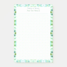 Custom Green Blue Dot Grid Student Geschenkplaner Post-it Klebezettel
