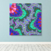 Custom Green Blue Gear Leinwand Art (Insitu (Holzboden))