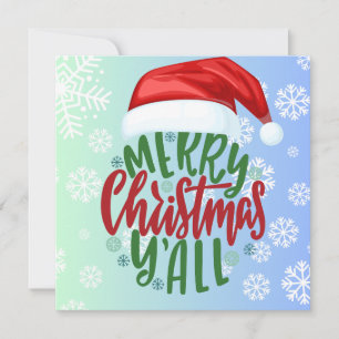 Custom Green Blue Ombre Frohe Weihnachten Y'all