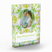 Custom Green Blue Star Hochzeitspende Fotoblock (Links)