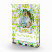 Custom Green Blue Star Hochzeitspende Fotoblock (Rechts)