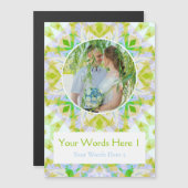 Custom Green Blue Wedding Magnetic Dankeschön Card Magneteinladung (Vorne/Hinten)