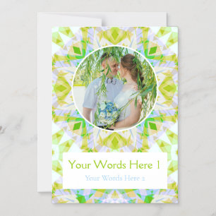 Custom Green Blue Wedding Magnetic Dankeschön Card Magneteinladung