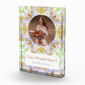 Custom Green Brown Star Hochzeitspende Fotoblock (Rechts)