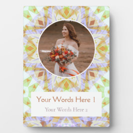 Custom Green Brown Star Hochzeitspende Fotoplatte