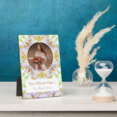 Custom Green Brown Star Hochzeitspende Fotoplatte (Seite)