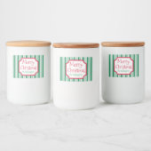 Custom Green Christmas Food Jar Gift Labels Lebensmitteletikett (Flaschen)
