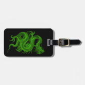 Custom Green Dragon Draco Gepäckmarke Gepäckanhänger (Vorderseite horizontal)
