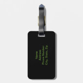 Custom Green Dragon Draco Gepäckmarke Gepäckanhänger (Rückseite vertikal)