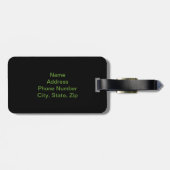 Custom Green Dragon Draco Gepäckmarke Gepäckanhänger (Rückseite horizontal)