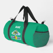 Custom green duffle bag for tennis player (Rechte Ecke)