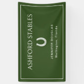 Custom Green Equestrian Stall Horse Show Banner (Vertikal)