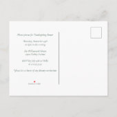 Custom Green Erntedank Dinner Party Pumpkins Einladungspostkarte (Rückseite)