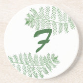Custom Green Fern Monogram Untersetzer von Cheryls (Vorne)