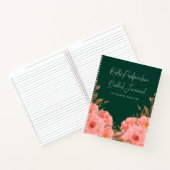 Custom Green Floral Postpartum Journal | New Moms Notizblock (Innenseite)
