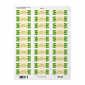 Custom Green Floral Vintag Art Address Labels (Vorne)