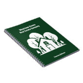 Custom Green Forest House Real Anwesen Company Notizblock (Rechte Seite)