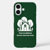 Custom Green Forest House Real Estate Company Case-Mate iPhone Hülle (Rückseite)