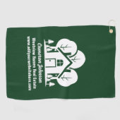 Custom Green Forest House Real Estate Company Golfhandtuch (Horizontal)