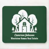 Custom Green Forest House Real Estate Company Mousepad (Vorne)