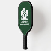 Custom Green Forest House Real Estate Company Pickleball Schläger (Links)