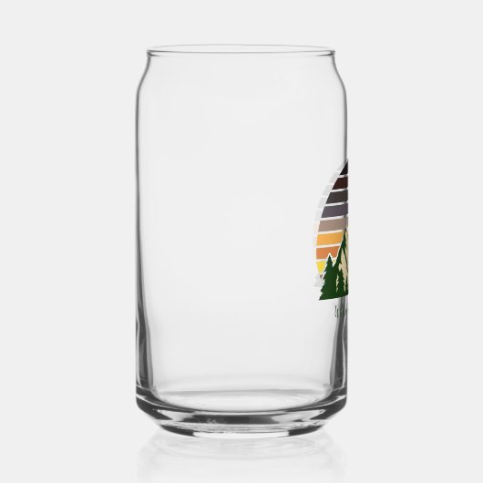 Custom Green Forest Mountain Cabin Dosenglas (Rechts)