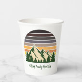 Custom Green Forest Mountain Party Pappbecher (Vorderseite)