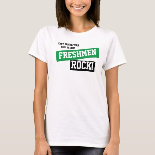 Custom Green Freshman High School  T-Shirt (Vorderseite)