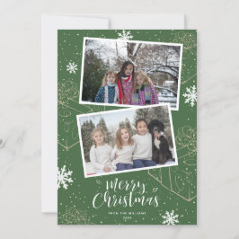 Custom Green frohe Weihnachten Geschenke Foto Card