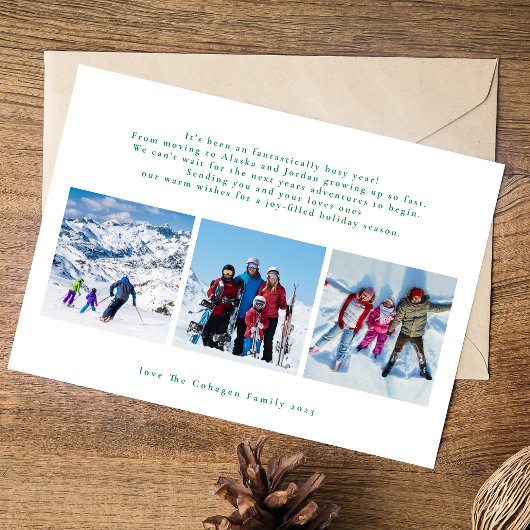 Custom green fröhliche Weihnachten 6 Foto Collage