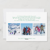 Custom green fröhliche Weihnachten 6 Foto Collage (Rückseite)