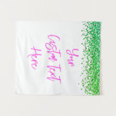 Custom Green Glitzern Birthday Party Foto Stand Wandteppich (Vorderseite (Horizontal))