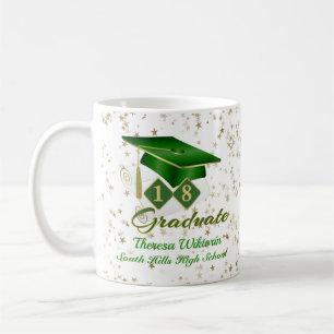 Custom Green Gold Abschluss Stars 20XX Kaffeetasse