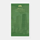 Custom Green Gold Paper Napkins Serviette (Vorderseite)