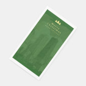 Custom Green Gold Paper Napkins Serviette (Ecke)