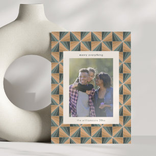 Custom Green Gold Vintag Vertical Foto Weihnachten