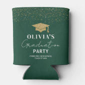 Custom Green Graduation Party Dosenkühler (Rückseite)