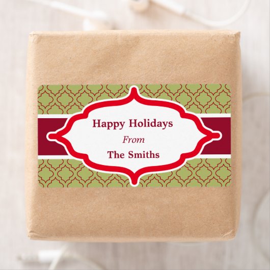 Custom Green Holiday Labels (Insitu)