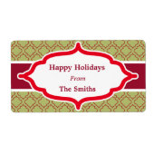 Custom Green Holiday Labels (Vorne)