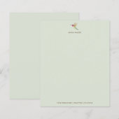Custom Green Hummingbird Stationspapier (Vorne/Hinten)