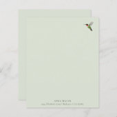 Custom Green Hummingbird Stationspapier (Vorne/Hinten)