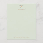 Custom Green Hummingbird Stationspapier (Vorderseite)